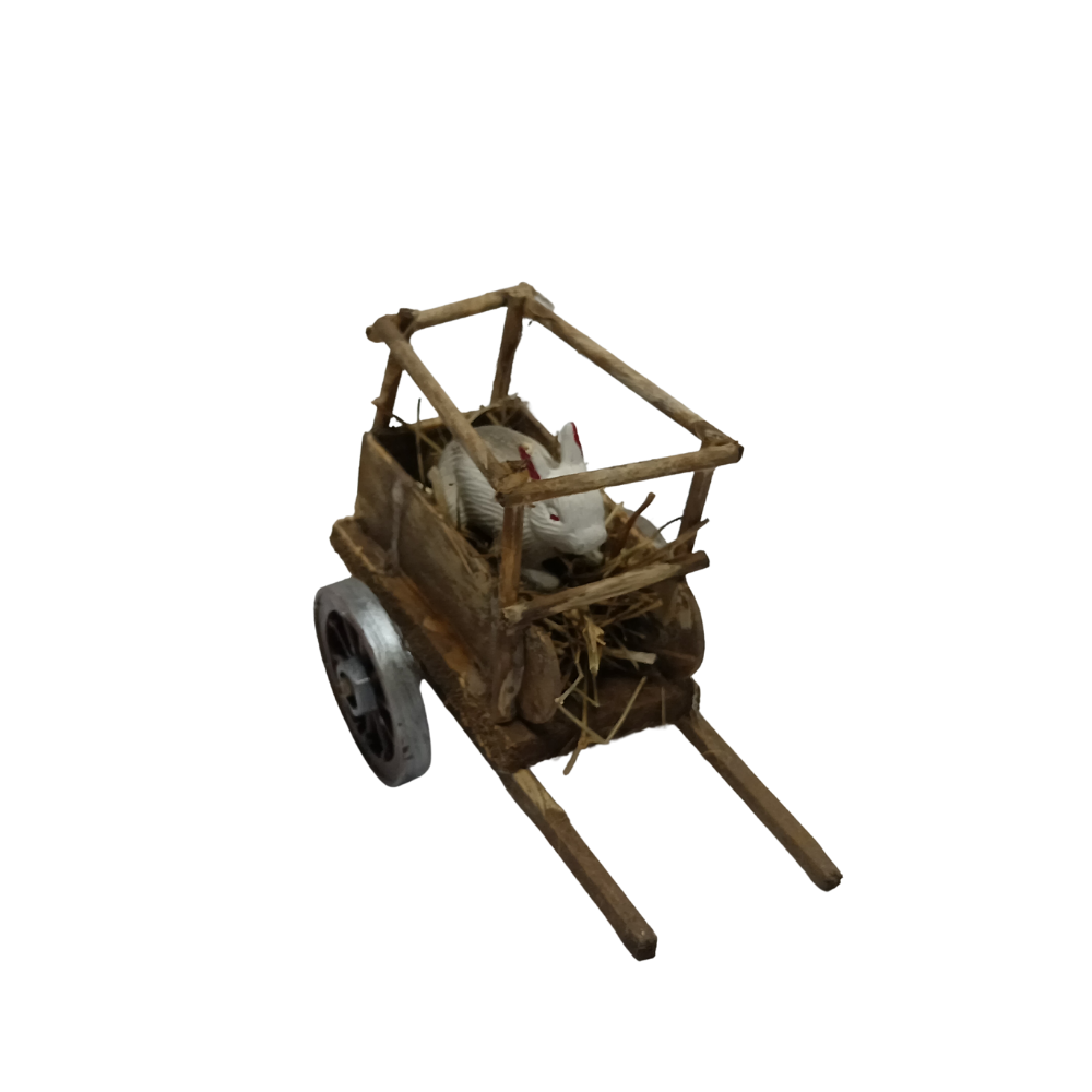 CARRO CON CONIGLIO CM 6X10X6,5