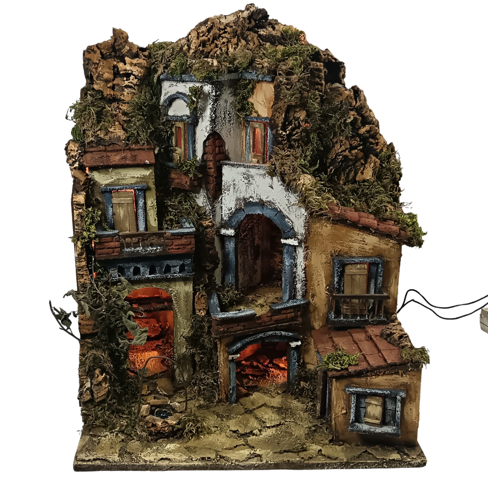 PRESEPE DEL '700 CON POZZO E DISCESA CM 40X30