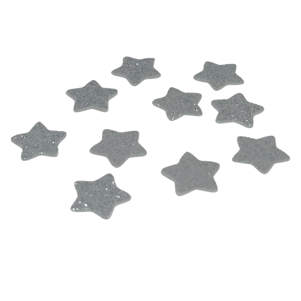 STELLINA GLITTER ARGENTO PZ 10 CM2