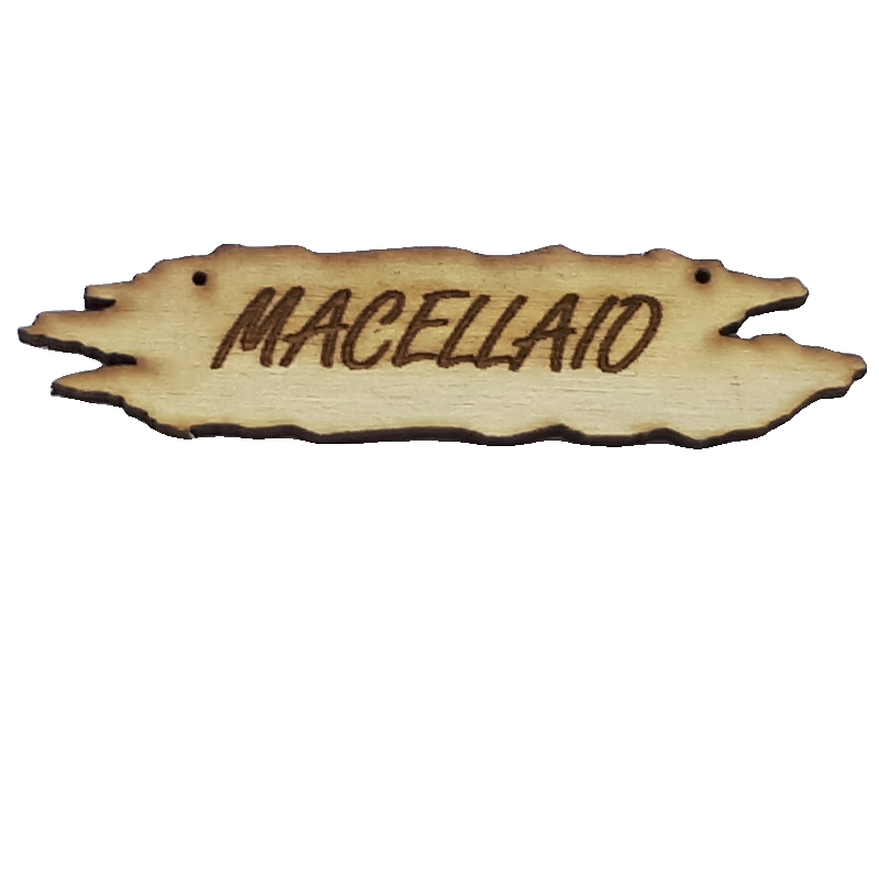 INSEGNA LEGNO MACELLAIO 8X2