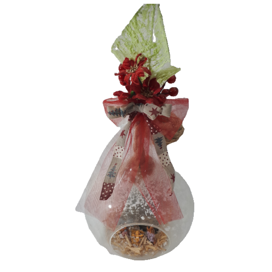 AMPOLLA CONO OBLÒ CON NATIVITÀ CM 3,5