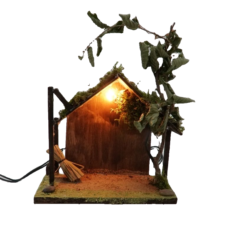 CAPANNA LEGNO CON ALBERELLO 9X19X18