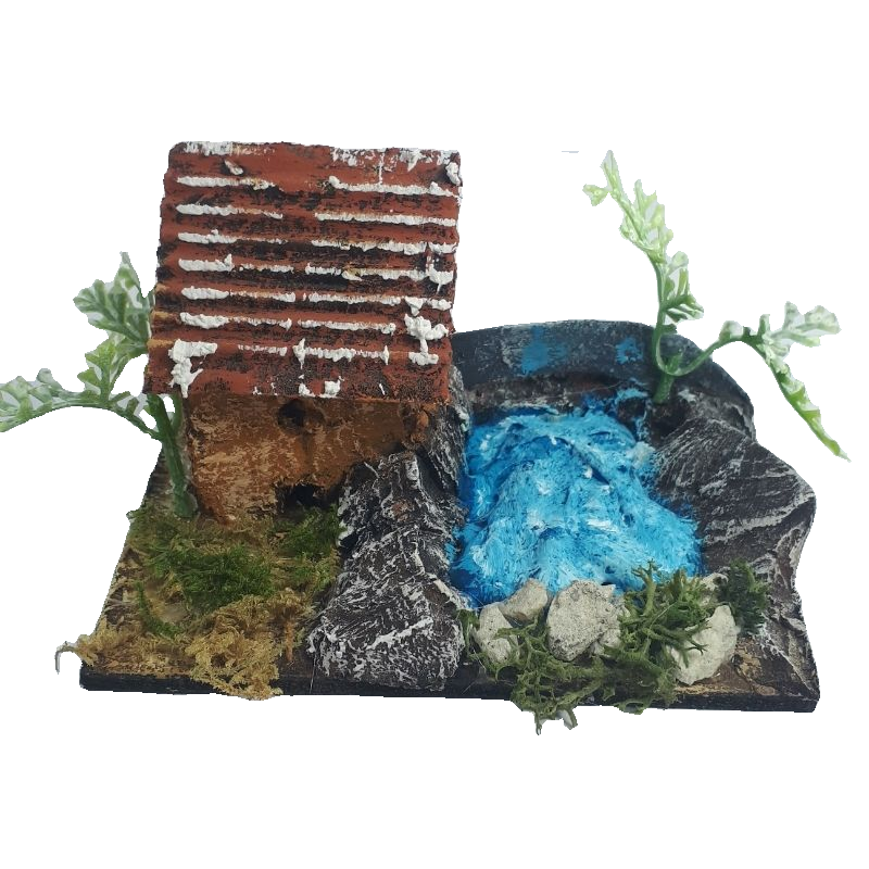 CASETTA CON LAGHETTO CM 8,5X5,5X5 ARANCIO