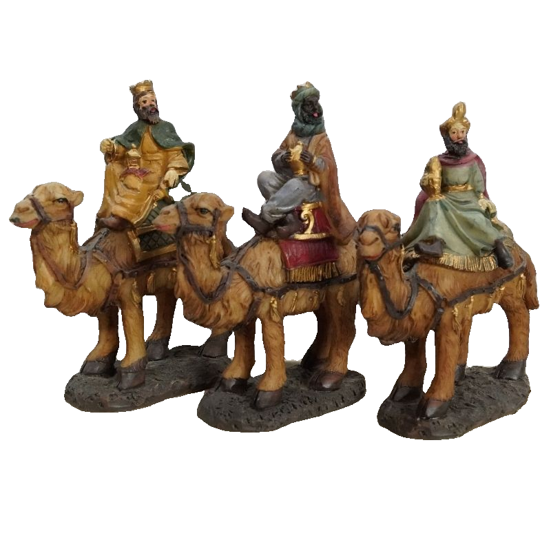 TRIS RE MAGI 7CM SU CAMMELLO