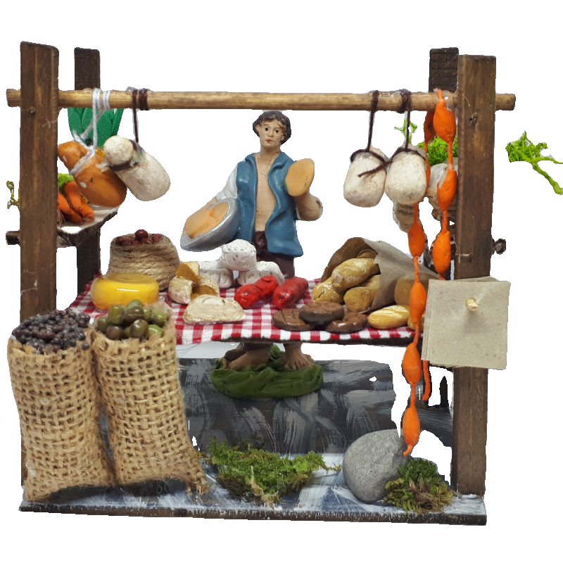 SALUMIERE CON BANCARELLA CM 12,5X10,5X12,5