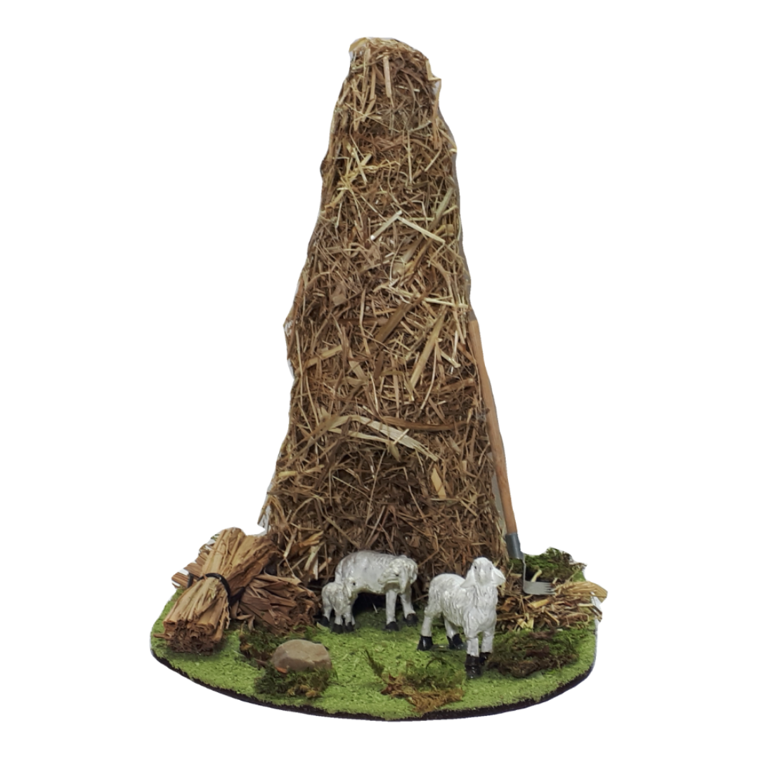 FIENILE CON PECORE MEDIO CM 15,5X16,5X21