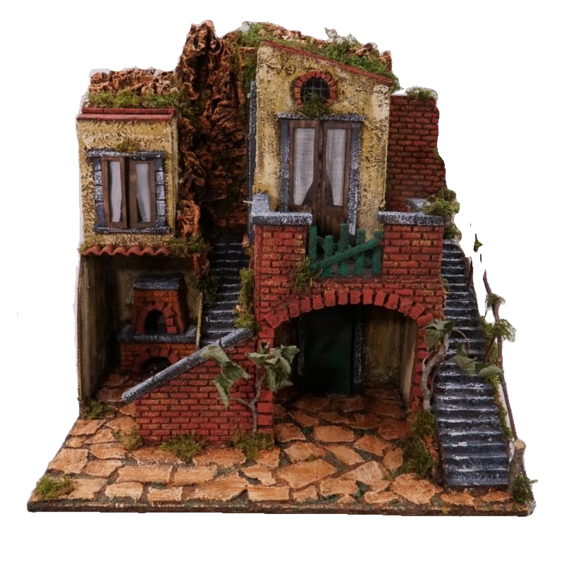 PRESEPE DEL '700 CON FORNO CM 50X40X60