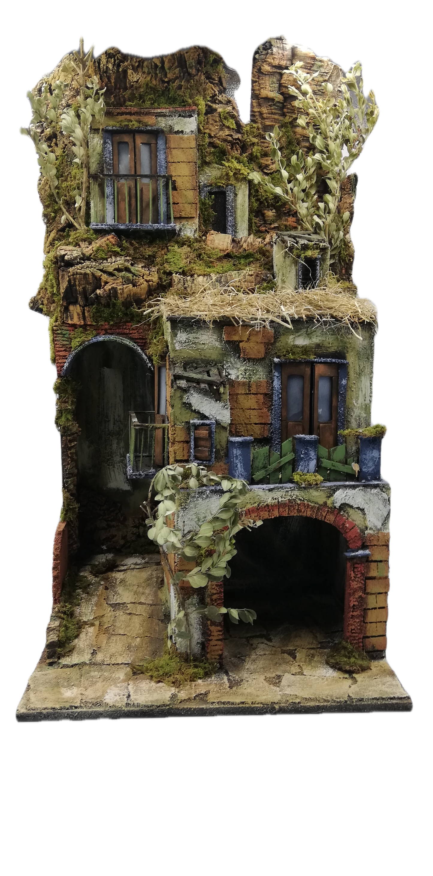 PRESEPE DEL '700 STILE TORRE CON DISCESA CM 40X40X80