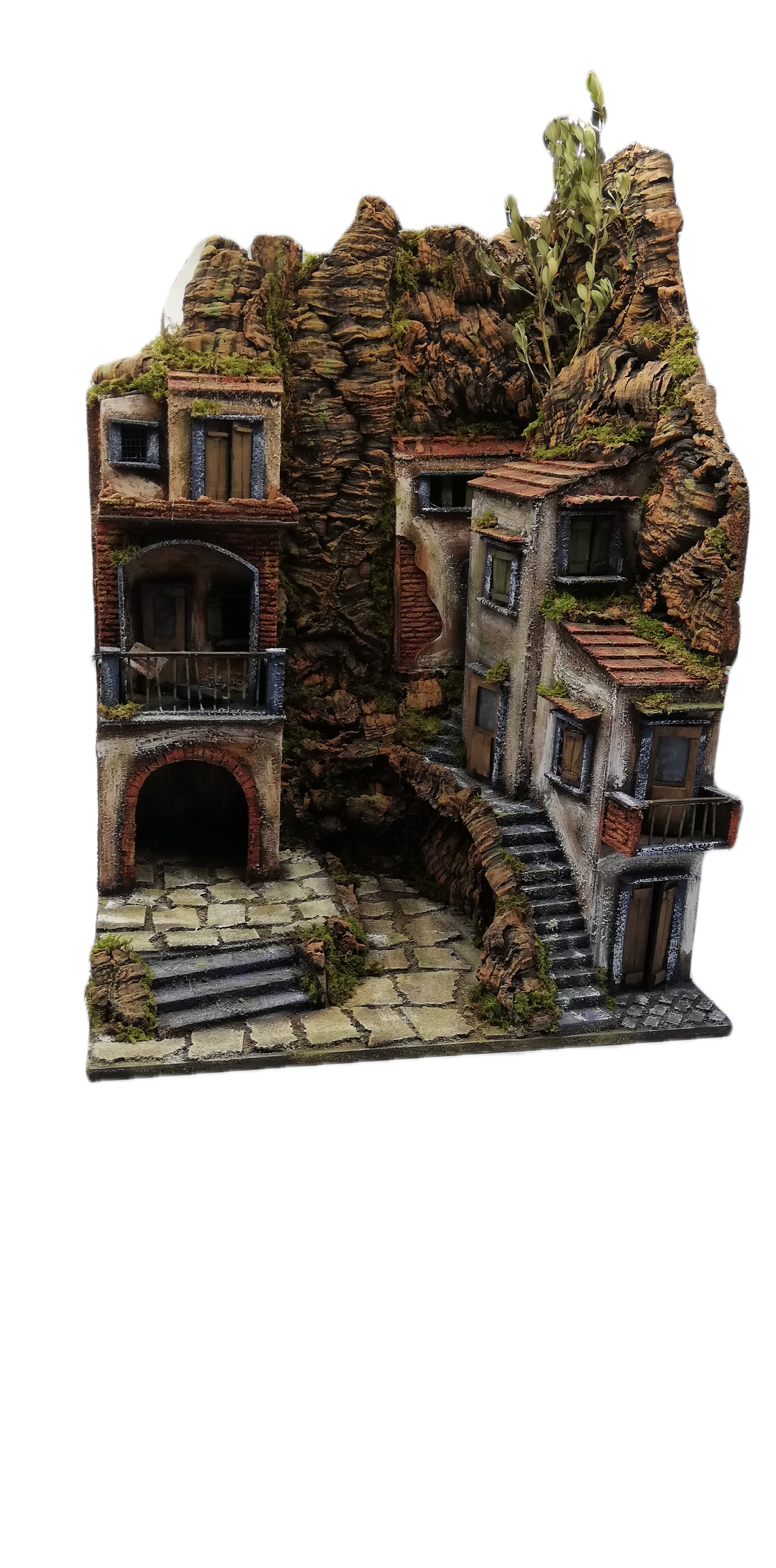 PRESEPE DEL '700 STILE PAESAGGIO CM 50X40X75