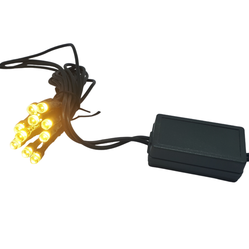 SERIE DA 10 LED LUCE BIANCO CALDO