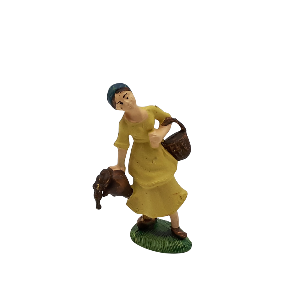 SIGNORA C/CESTO E ANFORA CM10