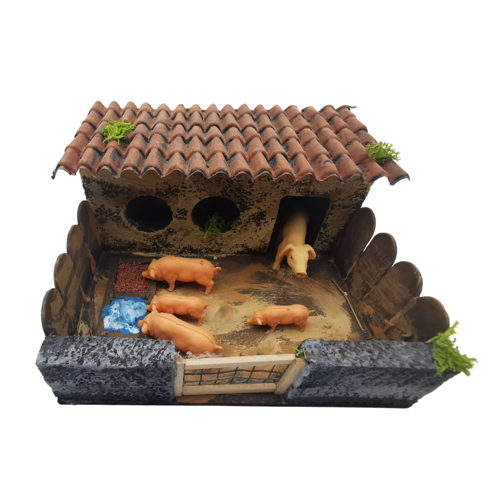 RECINTO CON MAIALINI CM 14X14X7