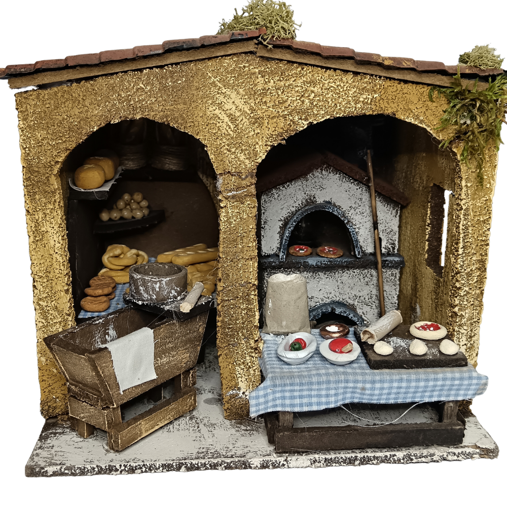 SCENA FORNAIO CON FORNO