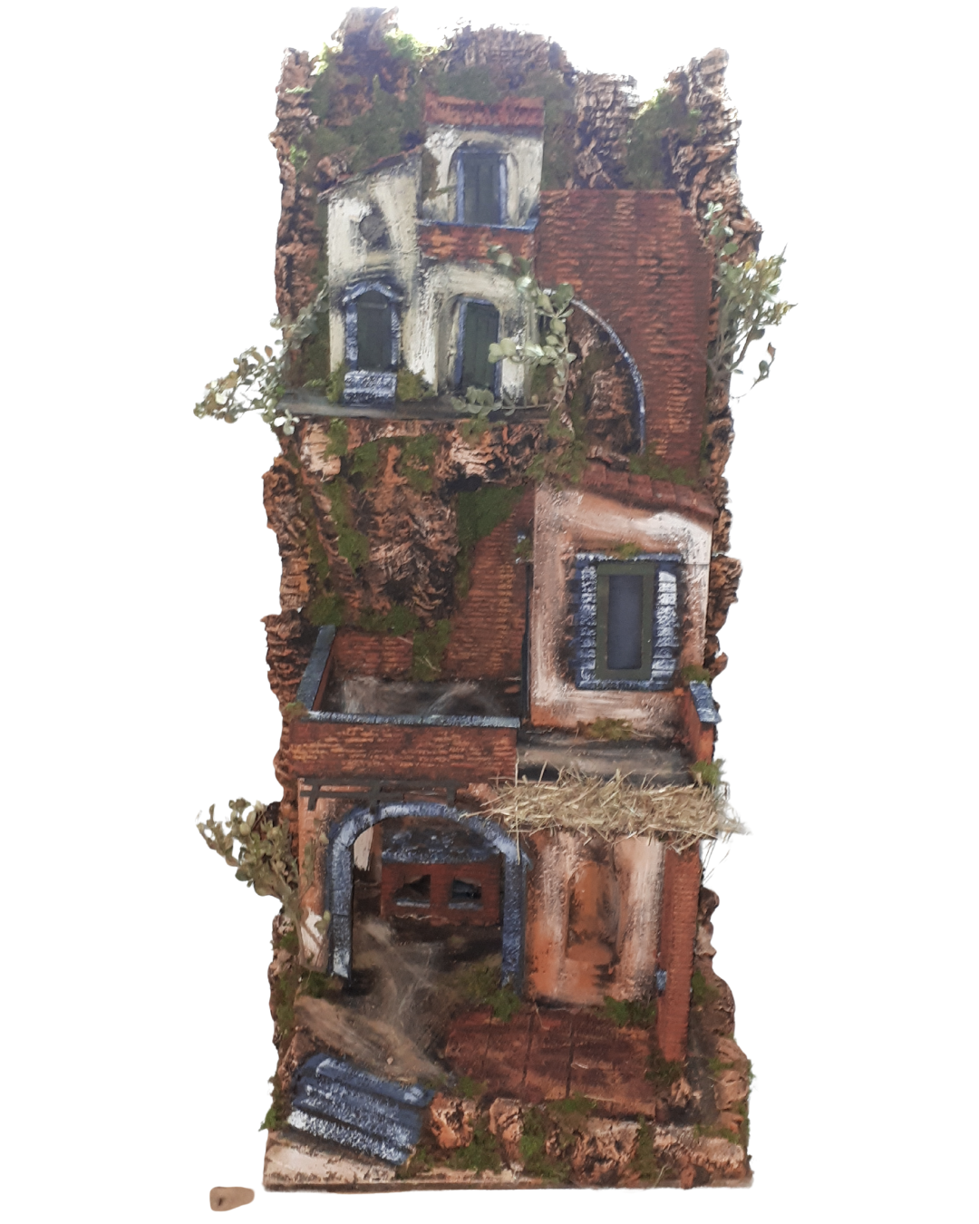 PRESEPE DEL '700 STILE TORRE CON FORNO CM 40X40X90