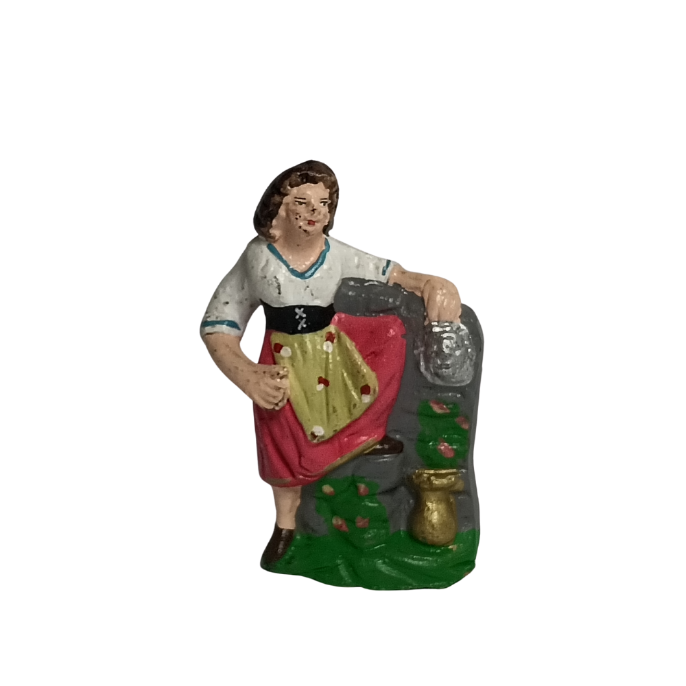 DONNA ALLA FONTANA DIPINTA CM10