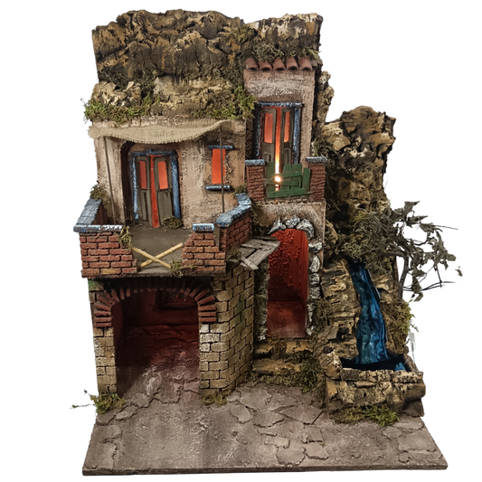 PRESEPE DEL '700 CON RUSCELLO CM 50X40X60