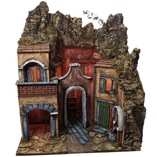 PRESEPE DEL '700 CON ARCATA CM 50X40X60