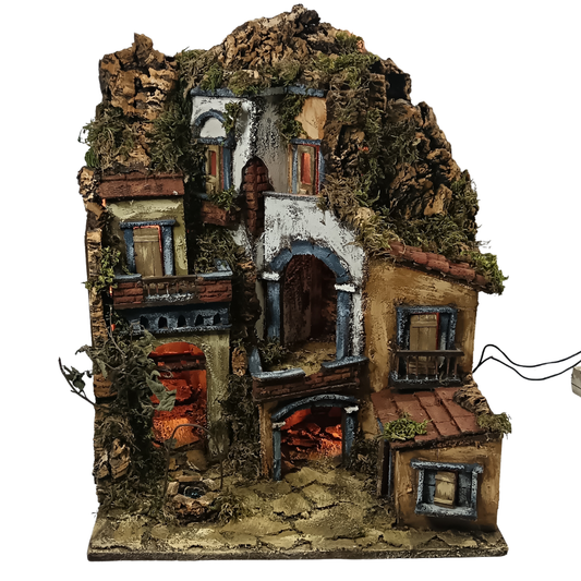 PRESEPE DEL '700 CON POZZO E DISCESA CM 40X30