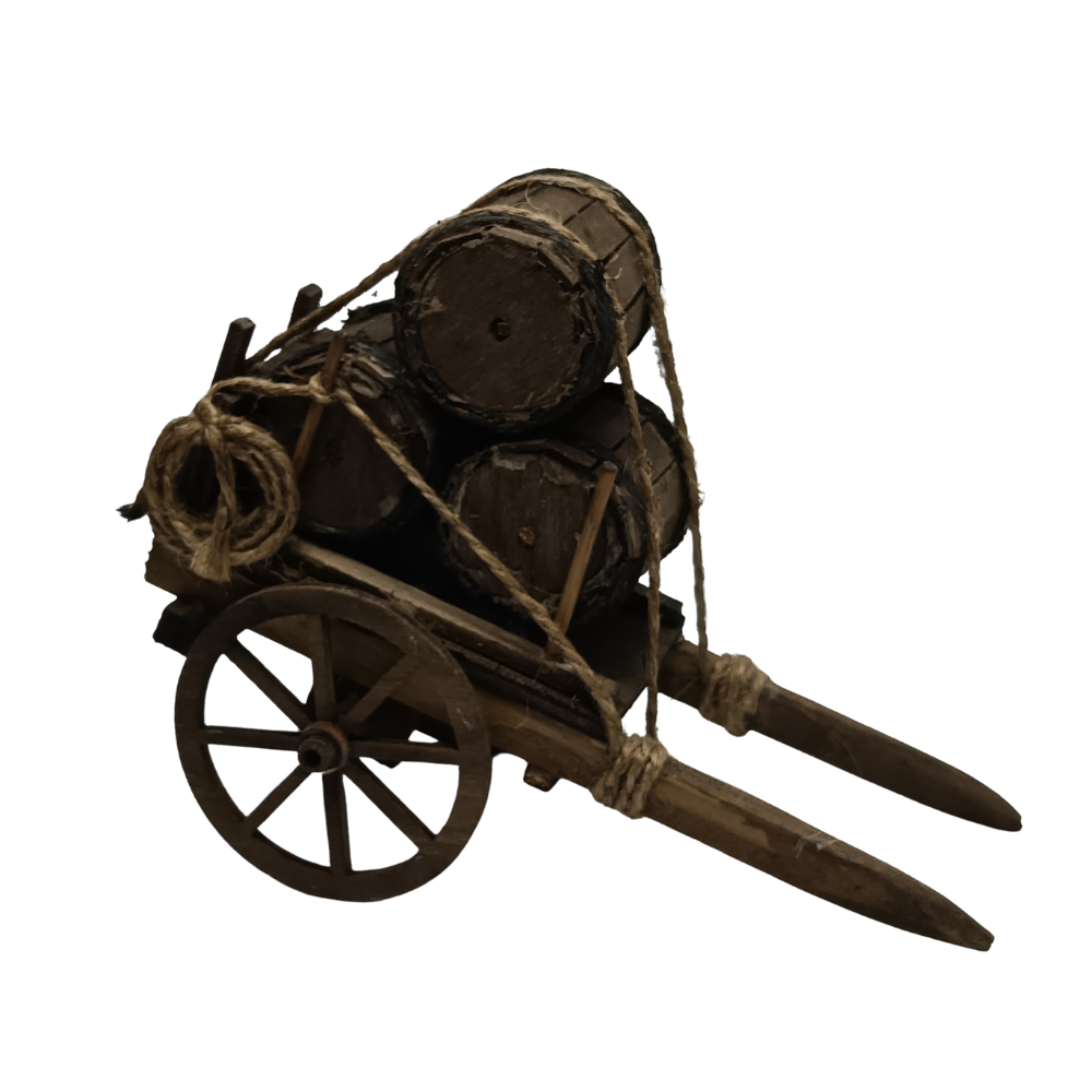 CARRO CON BOTTI CM 16X8,5X10,5