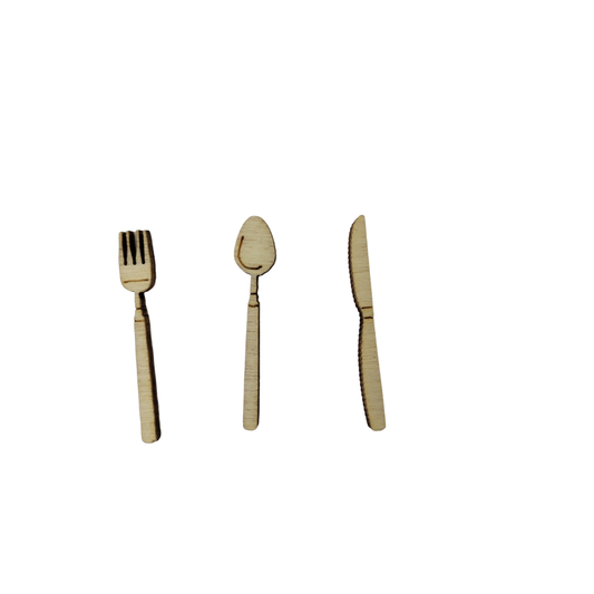 TRIS POSATE LEGNO CM 3