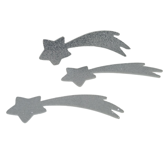 STELLA COMETA GLITTER ARGENTO PZ.3 10,53,5