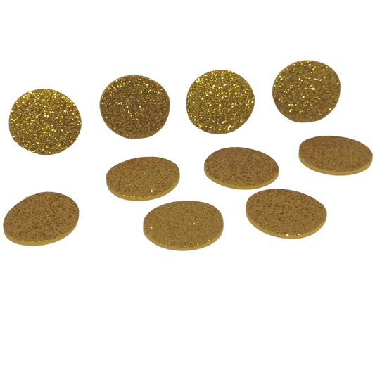 LUNA OVALE GLITTER ORO PZ 10 CM 3