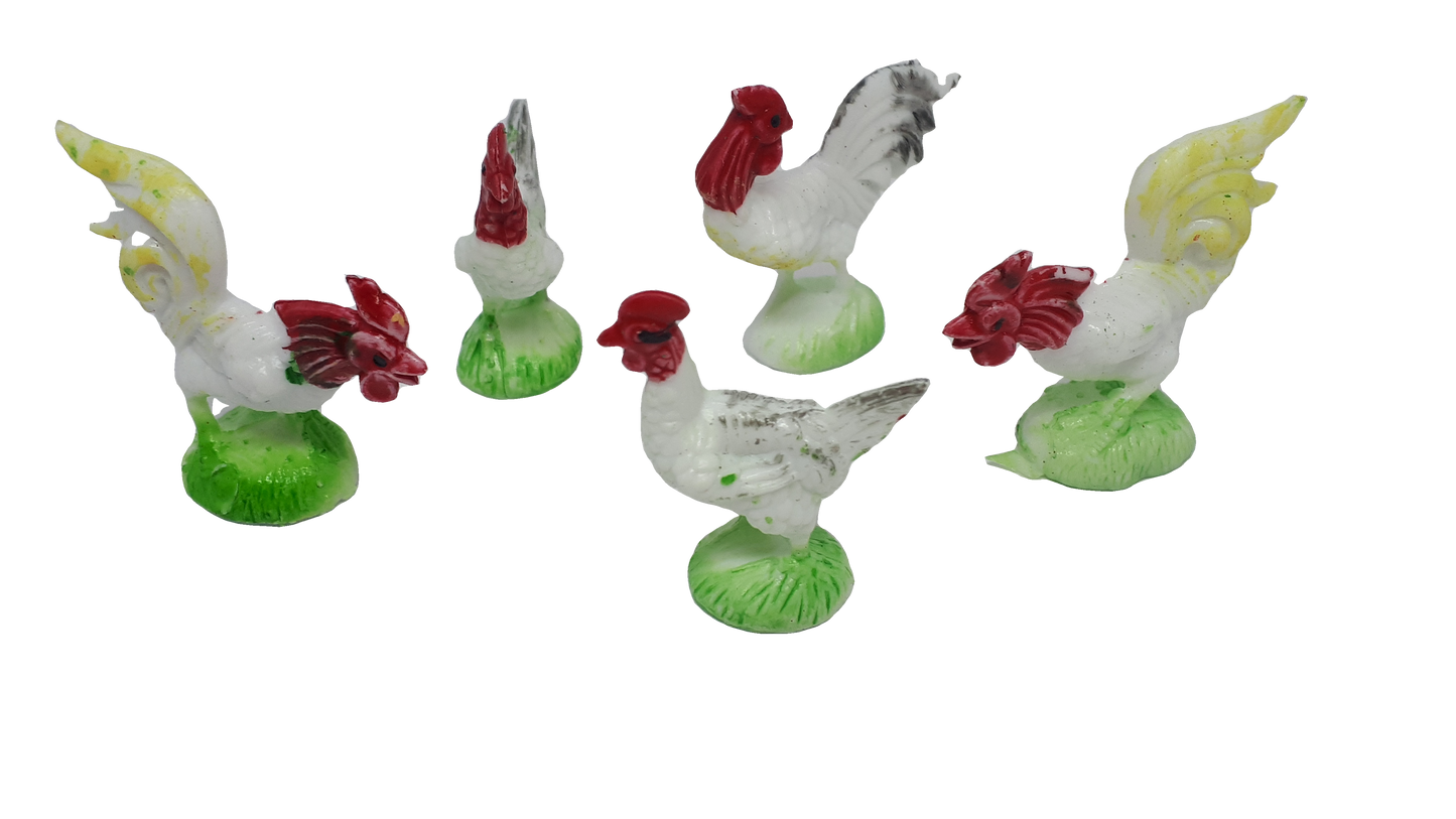 GALLI E GALLINE PLAST. PZ 5