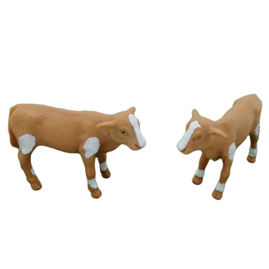 2 MUCCHE CM5 MARRONE PLASTICA