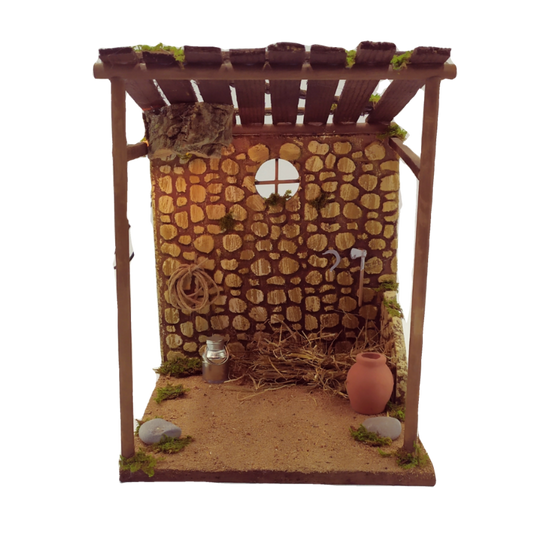 CAPANNA CON TETTOIA + ACCESSORI CM 20X20X26