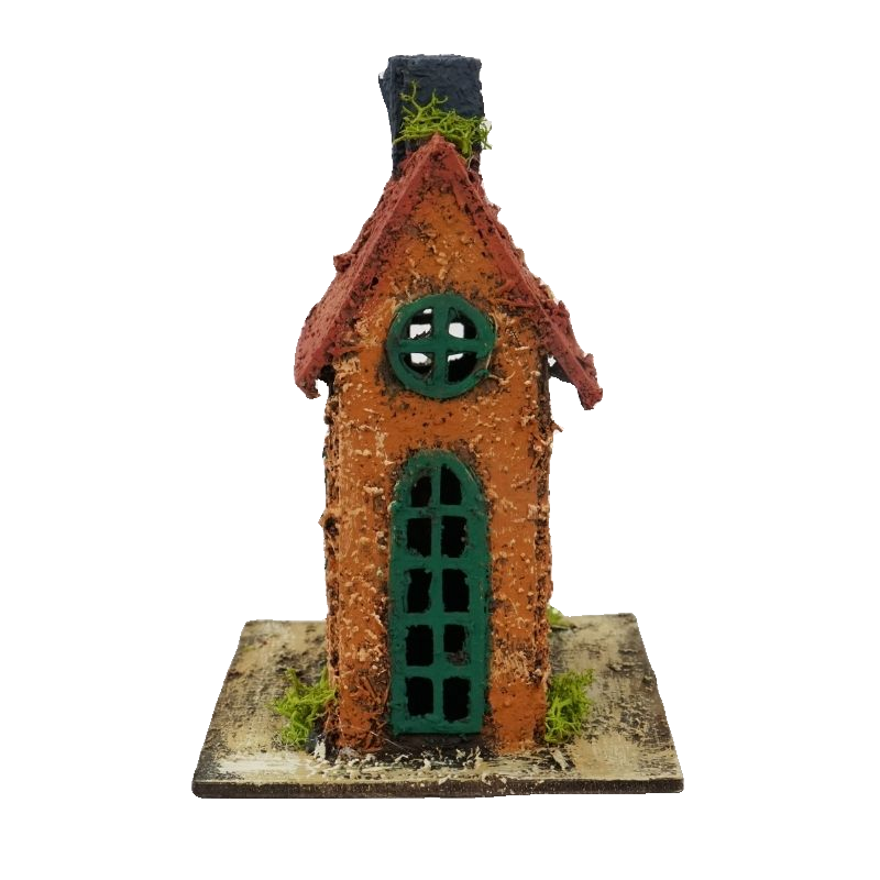 CASETTA SUGHERO ARANCIO CM 10X9X13,5