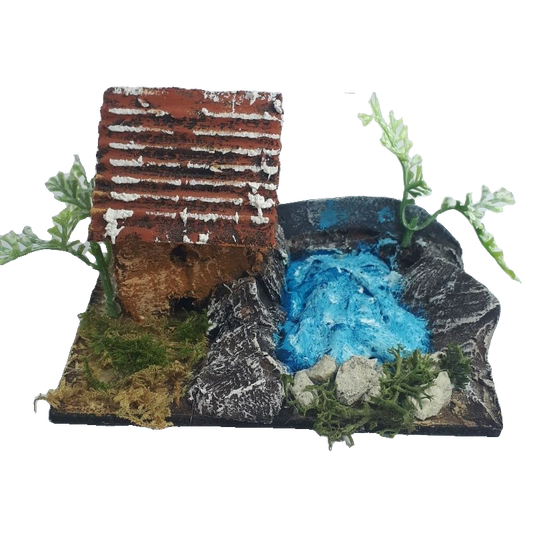 CASETTA CON LAGHETTO CM 8,5X5,5X5 ARANCIO