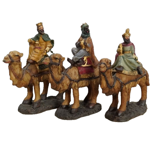 TRIS RE MAGI 7CM SU CAMMELLO