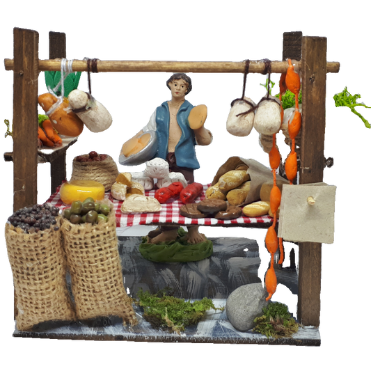 SALUMIERE CON BANCARELLA CM 12,5X10,5X12,5