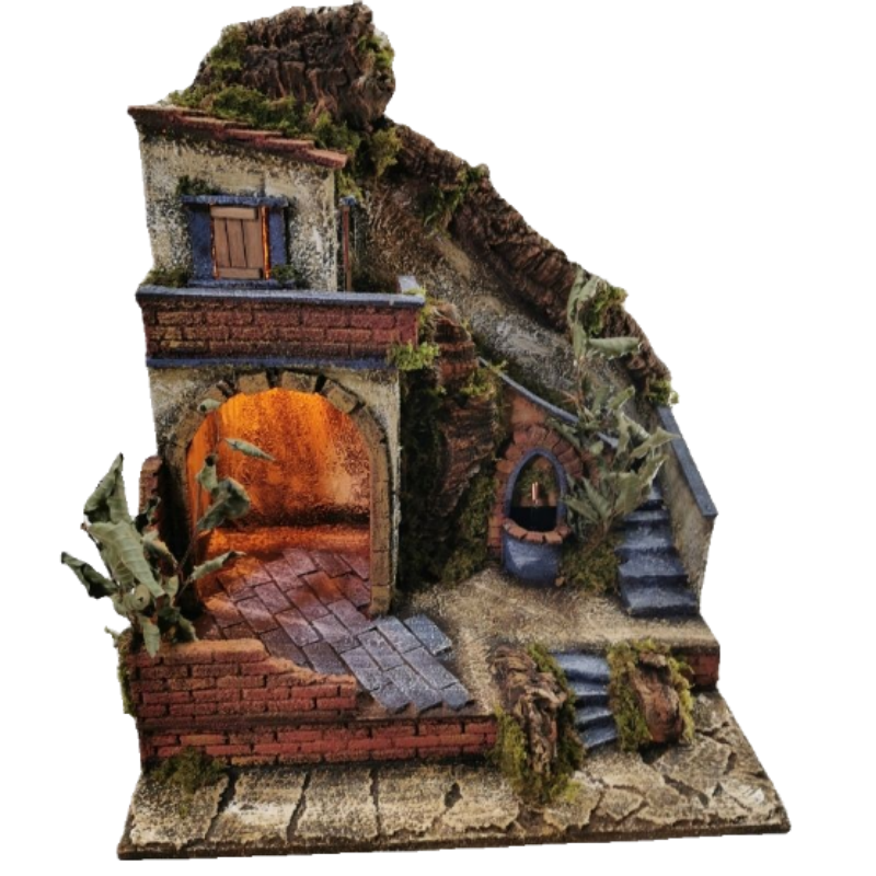 Casolare DEL '700 CON FONTANA CM 40X30X46