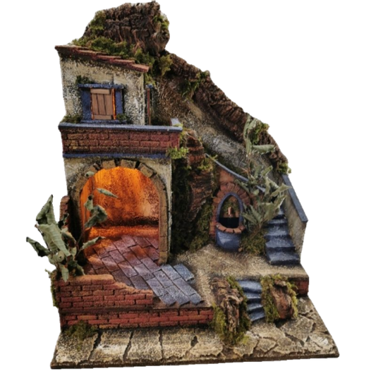 Casolare DEL '700 CON FONTANA CM 40X30X46