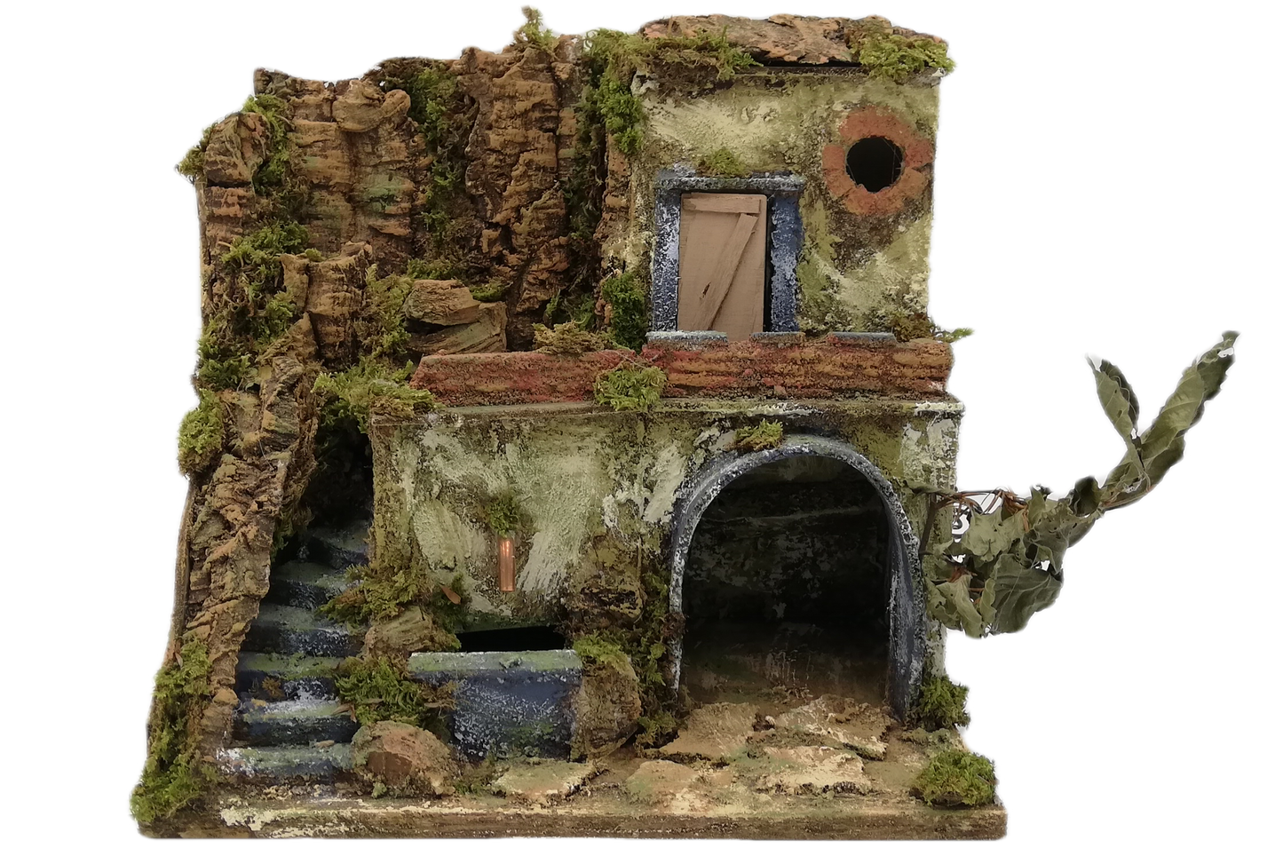 PRESEPE DEL '700 CON FONTANA CM 30X20X31