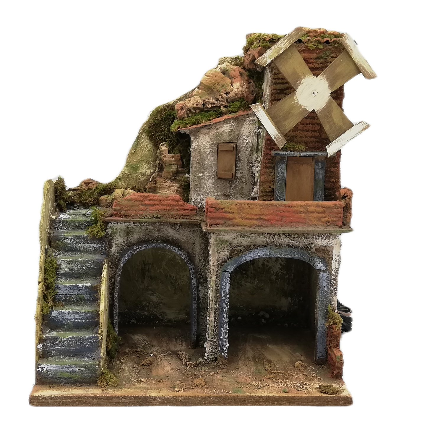 PRESEPE DEL '700 CON MULINO CM 30X20X31