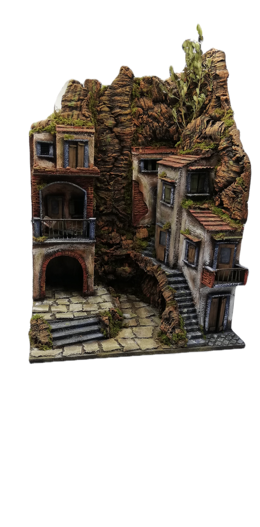 PRESEPE DEL '700 STILE PAESAGGIO CM 50X40X75