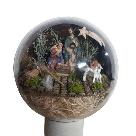 SFERA KRISTAL GIGANTE CON SCENA NATIVITA'