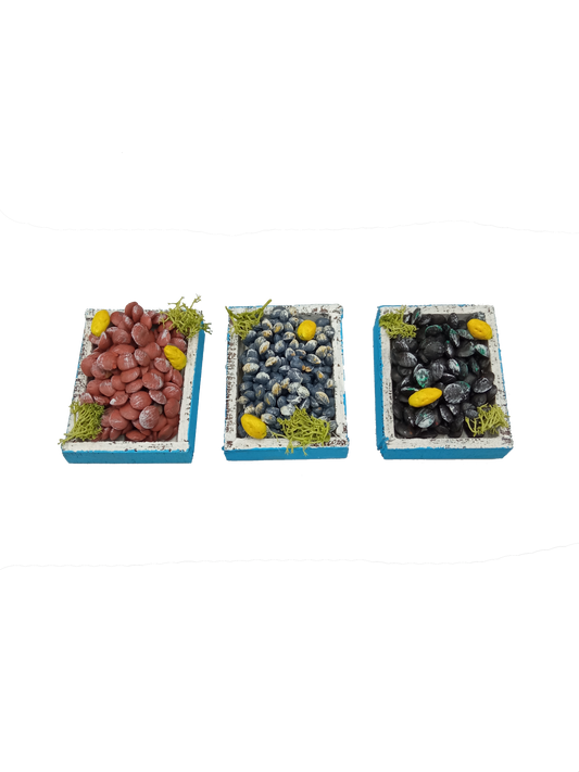 TRIS FRUTTI DI MARE 3 PZ cm4,5x3,5