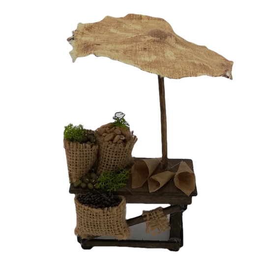 BANCO LEGUMI CON OMBRELLONE CM 7X6X14