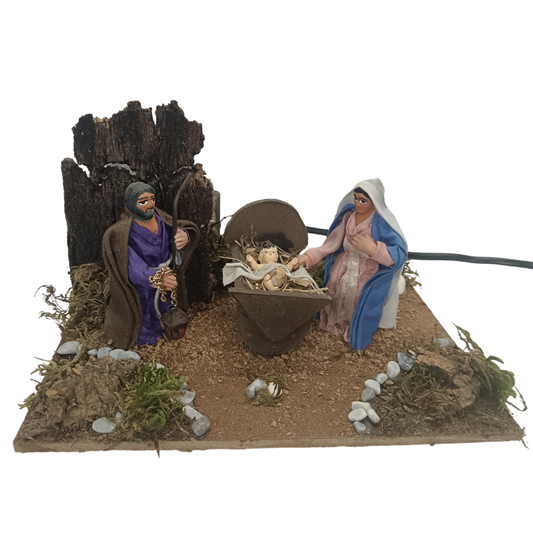 Natività in movimento cm8 terracotta (20x18x12)