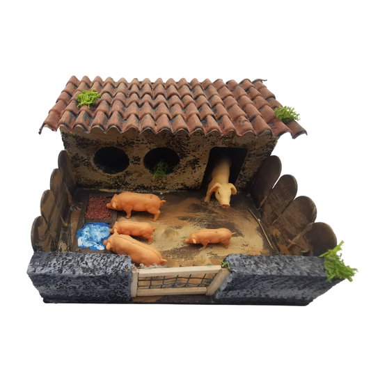 RECINTO CON MAIALINI CM 14X14X7