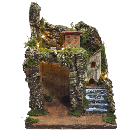 PRESEPE NAPOLETANO  PICCOLO CON POZZO 20X16,5X28