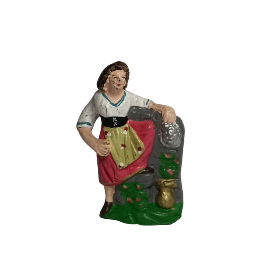 DONNA ALLA FONTANA DIPINTA CM10